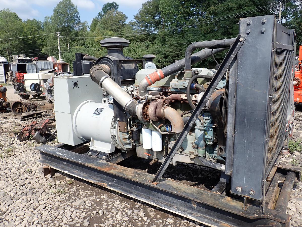 Large used Detroit diesel generator ready for pickup and recycling in BC